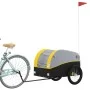 Schwarz-gelber Fahrradanhänger aus Eisen, 45 kg von , Fahrradanhänger - Ref: Foro24-94134, Preis: 85,99 €, Rabatt: %