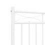 Metal bed frame with headboard and white footboard 140x200 cm by , Beds and slatted bases - Ref: Foro24-373759, Price: 106,36...