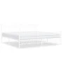 Metal bed frame with headboard and white footboard 200x200 cm by , Beds and slatted bases - Ref: Foro24-373765, Price: 124,64...
