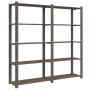 5-stufiges Regal aus massivem grauem Kiefernholz, 170 x 38 x 170 cm von , Industrieregale - Ref: Foro24-373384, Preis: 106,98...