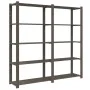5-stufiges Regal aus massivem grauem Kiefernholz, 170 x 38 x 170 cm von , Industrieregale - Ref: Foro24-373384, Preis: 105,26...