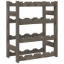 Wine rack for 16 bottles solid gray pine wood by , Wine racks - Ref: Foro24-373378, Price: 28,73 €, Discount: %