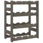 Wine rack for 16 bottles solid gray pine wood by , Wine racks - Ref: Foro24-373378, Price: 28,14 €, Discount: %