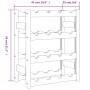 Wine rack for 16 bottles solid gray pine wood by , Wine racks - Ref: Foro24-373378, Price: 28,73 €, Discount: %
