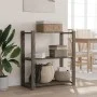 3-tier solid gray pine wood shelf 80x38x90 cm by , Industrial shelving - Ref: Foro24-373386, Price: 49,02 €, Discount: %