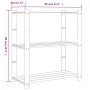 3-stufiges Regal aus massivem grauem Kiefernholz, 80 x 38 x 90 cm von , Industrieregale - Ref: Foro24-373386, Preis: 49,96 €,...