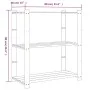 3-tier solid gray pine wood shelf 80x38x90 cm by , Industrial shelving - Ref: Foro24-373386, Price: 49,02 €, Discount: %