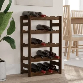 Wine rack for 20 bottles solid brown pine wood by , Wine racks - Ref: Foro24-373390, Price: 35,16 €, Discount: %
