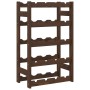 Wine rack for 20 bottles solid brown pine wood by , Wine racks - Ref: Foro24-373390, Price: 28,33 €, Discount: %