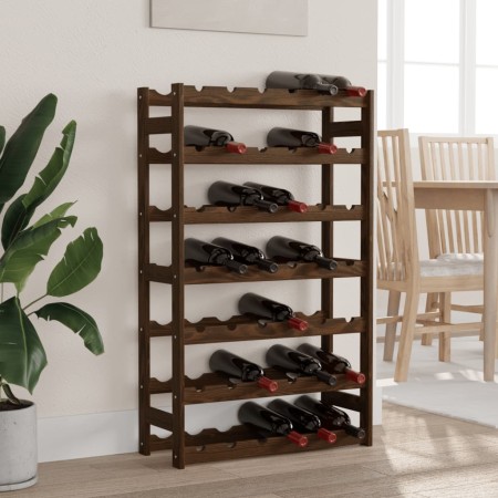 Weinregal für 42 Flaschen aus massivem braunem Kiefernholz von , Weinregale - Ref: Foro24-373392, Preis: 42,42 €, Rabatt: %