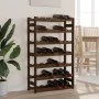 Wine rack for 42 bottles solid brown pine wood by , Wine racks - Ref: Foro24-373392, Price: 53,85 €, Discount: %