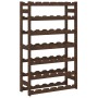 Wine rack for 42 bottles solid brown pine wood by , Wine racks - Ref: Foro24-373392, Price: 42,42 €, Discount: %