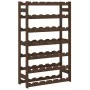 Wine rack for 42 bottles solid brown pine wood by , Wine racks - Ref: Foro24-373392, Price: 53,85 €, Discount: %