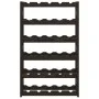 Wine rack for 30 bottles solid black pine wood by , Wine racks - Ref: Foro24-373402, Price: 46,38 €, Discount: %