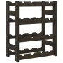 Weinregal für 16 Flaschen aus massivem schwarzem Kiefernholz von , Weinregale - Ref: Foro24-373400, Preis: 32,74 €, Rabatt: %
