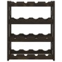 Wine rack for 16 bottles solid black pine wood by , Wine racks - Ref: Foro24-373400, Price: 33,57 €, Discount: %