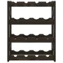 Wine rack for 16 bottles solid black pine wood by , Wine racks - Ref: Foro24-373400, Price: 32,74 €, Discount: %