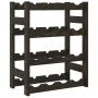 Weinregal für 16 Flaschen aus massivem schwarzem Kiefernholz von , Weinregale - Ref: Foro24-373400, Preis: 32,74 €, Rabatt: %