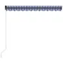 Manual retractable awning with blue and white LED 350x250 cm by , Awnings - Ref: Foro24-3055224, Price: 434,79 €, Discount: %