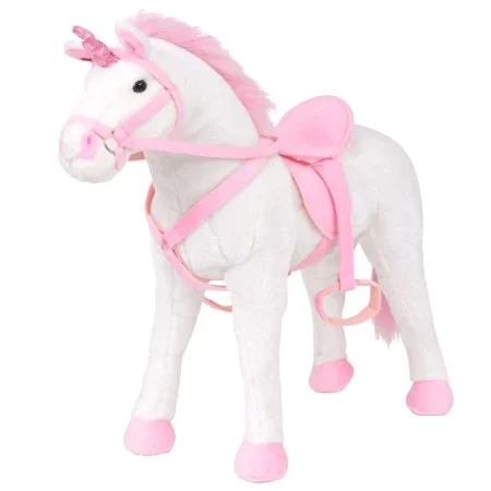 XXL white and pink standing plush unicorn by vidaXL, Stuffed animals - Ref: Foro24-91328, Price: 94,31 €, Discount: %