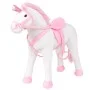 XXL white and pink standing plush unicorn by vidaXL, Stuffed animals - Ref: Foro24-91328, Price: 94,31 €, Discount: %