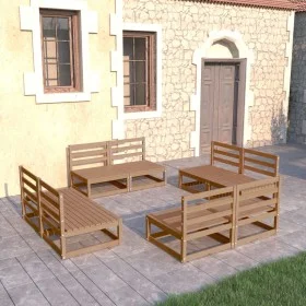 Muebles de jardín 8 piezas marrón miel madera madera de pino de , Conjuntos de jardín - Ref: Foro24-3075272, Precio: 550,19 €...