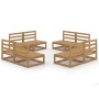 Muebles de jardín 8 piezas marrón miel madera madera de pino de , Conjuntos de jardín - Ref: Foro24-3075272, Precio: 413,98 €
