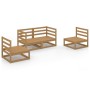 Muebles de jardín 4 piezas marrón miel madera maciza de pino de , Conjuntos de jardín - Ref: Foro24-3075382, Precio: 250,78 €