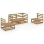 Muebles de jardín 4 piezas marrón miel madera maciza de pino de , Conjuntos de jardín - Ref: Foro24-3075382, Precio: 247,20 €...