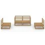 Muebles de jardín 4 piezas marrón miel madera maciza de pino de , Conjuntos de jardín - Ref: Foro24-3075382, Precio: 247,20 €...