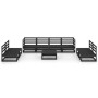 Gartenmöbel-Set 9-teilig aus schwarzem Kiefernholz von , Gartensets - Ref: Foro24-3075438, Preis: 616,05 €, Rabatt: %