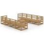 Muebles de jardín 9 piezas marrón miel madera maciza de pino de , Conjuntos de jardín - Ref: Foro24-3075377, Precio: 576,09 €...