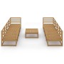 Gartenmöbel 9 Stück honigbraunes massives Kiefernholz von , Gartensets - Ref: Foro24-3075377, Preis: 584,09 €, Rabatt: %