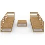 Muebles de jardín 9 piezas marrón miel madera maciza de pino de , Conjuntos de jardín - Ref: Foro24-3075377, Precio: 576,09 €...