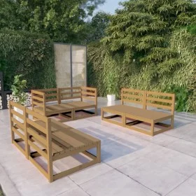 Gartenmöbel 6 Stück honigbraunes massives Kiefernholz von , Gartensets - Ref: Foro24-3075412, Preis: 387,71 €, Rabatt: %