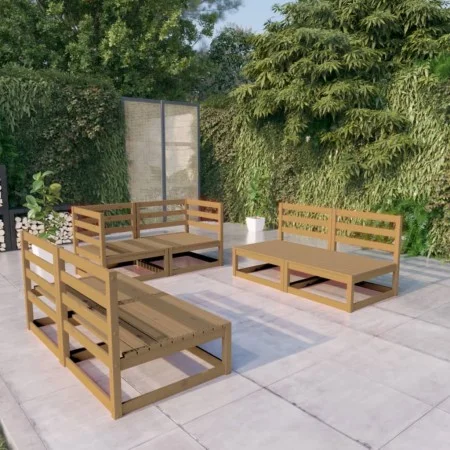 Gartenmöbel 6 Stück honigbraunes massives Kiefernholz von , Gartensets - Ref: Foro24-3075412, Preis: 387,71 €, Rabatt: %
