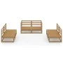 Muebles de jardín 6 piezas marrón miel madera maciza de pino de , Conjuntos de jardín - Ref: Foro24-3075412, Precio: 387,71 €...