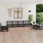 Gartenmöbel-Set 8-teilig aus schwarzem massivem Kiefernholz von , Gartensets - Ref: Foro24-3075433, Preis: 549,98 €, Rabatt: %