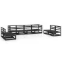 Gartenmöbel-Set 8-teilig aus schwarzem massivem Kiefernholz von , Gartensets - Ref: Foro24-3075433, Preis: 549,98 €, Rabatt: %
