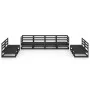Gartenmöbel-Set 8-teilig aus schwarzem massivem Kiefernholz von , Gartensets - Ref: Foro24-3075433, Preis: 549,98 €, Rabatt: %
