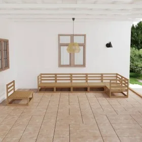 Garden furniture 7 pieces honey brown solid pine wood by , Garden sets - Ref: Foro24-3075597, Price: 440,28 €, Discount: %