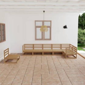 Muebles de jardín 7 piezas marrón miel madera maciza de pino de , Conjuntos de jardín - Ref: Foro24-3075597, Precio: 446,38 €...