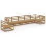 Garden furniture 7 pieces honey brown solid pine wood by , Garden sets - Ref: Foro24-3075597, Price: 446,38 €, Discount: %