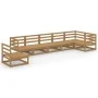 Muebles de jardín 7 piezas marrón miel madera maciza de pino de , Conjuntos de jardín - Ref: Foro24-3075597, Precio: 440,27 €...