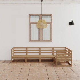 Garden furniture 5 pieces honey brown solid pine wood by , Garden sets - Ref: Foro24-3075557, Price: 316,26 €, Discount: %