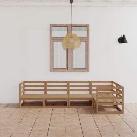 Garden furniture 5 pieces honey brown solid pine wood by , Garden sets - Ref: Foro24-3075557, Price: 316,26 €, Discount: %