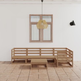 Garden furniture 6 pieces honey brown solid pine wood by , Garden sets - Ref: Foro24-3075562, Price: 385,30 €, Discount: %