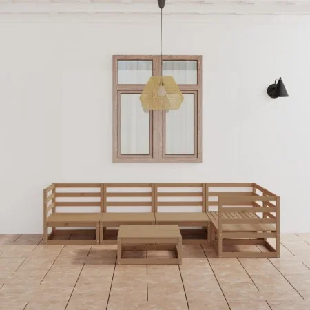 Garden furniture 6 pieces honey brown solid pine wood by , Garden sets - Ref: Foro24-3075562, Price: 391,37 €, Discount: %