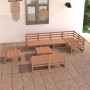 Garden furniture 9 pieces honey brown solid pine wood by , Garden sets - Ref: Foro24-3075632, Price: 588,59 €, Discount: %