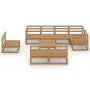 Gartenmöbel 9 Stück honigbraunes massives Kiefernholz von , Gartensets - Ref: Foro24-3075632, Preis: 588,59 €, Rabatt: %